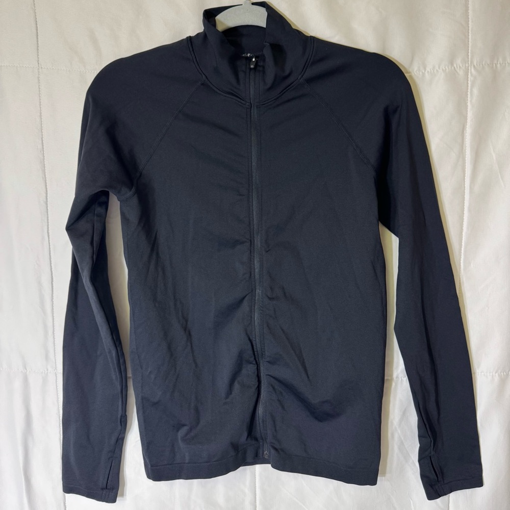 Fabletics Black Full Zip Athletic Jacket Women Small Workout Track Top
